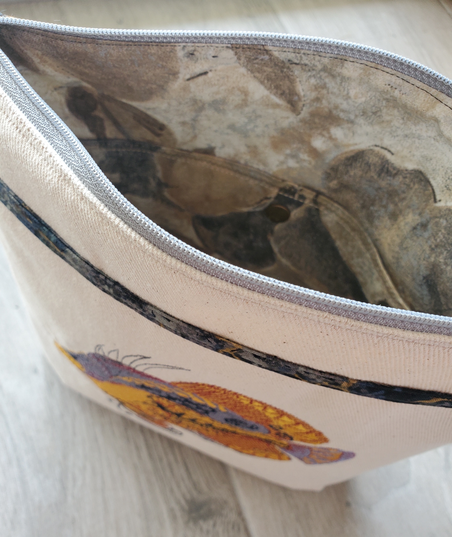 gold-blue-fish-bag-Jen's-Bag